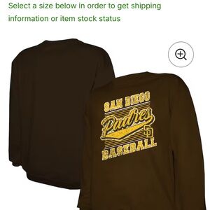 San Diego Padres Brown Long Sleeve Shirt